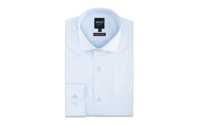 Chemise BRICE Beige Rosé Coton Satiné T44 2XL - Coupe Easy Slim, Occasion Très Bon état