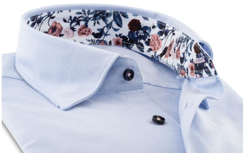 Chemise IKKS Coton Bleu Et Jaune à Fleurs - Taille M (40) - Occasion Très Bon état