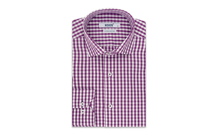 Chemise Homme Savoy Taylors Guild - Bleu/rose Rayée, Double Manchette, Taille 16.5, Occasion Très Bon état