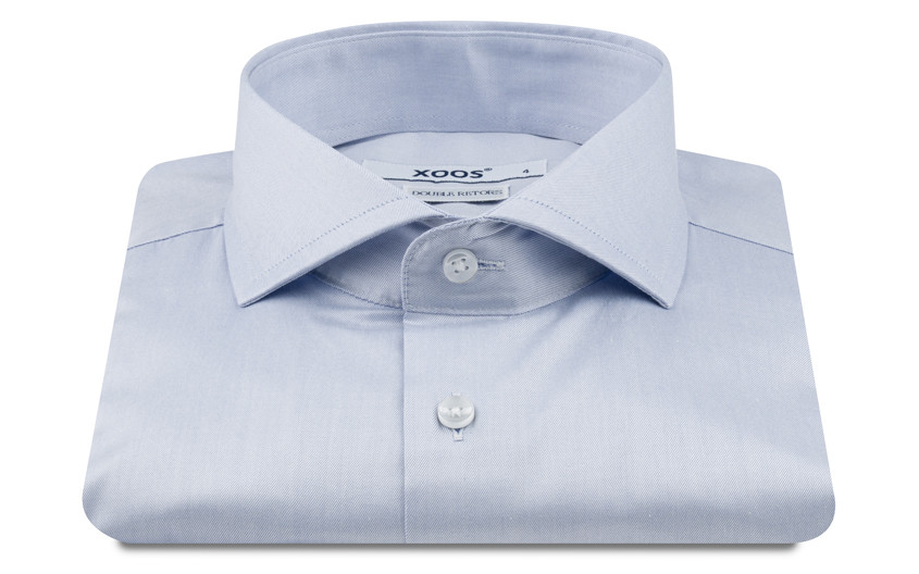 Chemise NON CINTRÉE bleue à...